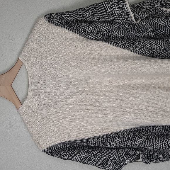 Color Block Geometric Print Open Front Cardigan Sweater NWT - Picture 6 of 8